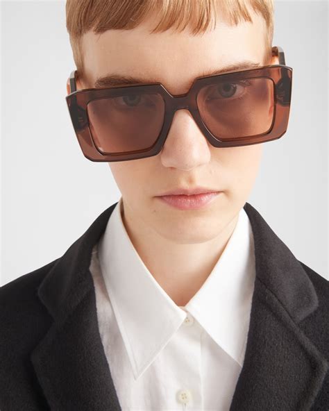 Mahoghany Lenses Sunglasses With Prada Logo.